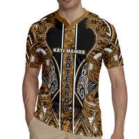 Aotearoa Kati Mamoe Rugby Jersey Maori Brown Tribal Paua Shell Pattern DT05 - Polynesian Pride