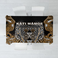 Aotearoa Kati Mamoe Tablecloth Maori Brown Tribal Paua Shell Pattern DT05 Brown - Polynesian Pride