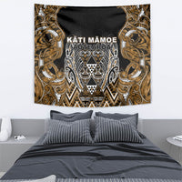 Aotearoa Kati Mamoe Tapestry Maori Brown Tribal Paua Shell Pattern DT05 - Polynesian Pride
