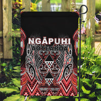 Aotearoa Ngapuhi Garden Flag Maori Red Tribal Paua Shell Pattern DT05 Garden Flag Red - Polynesian Pride
