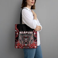 Aotearoa Ngapuhi Tote Bag Maori Red Tribal Paua Shell Pattern DT05 - Polynesian Pride