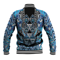 Aotearoa Ngati Porou Baseball Jacket Maori Light Blue Tribal Paua Shell Pattern DT05 - Polynesian Pride