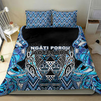Aotearoa Ngati Porou Bedding Set Maori Light Blue Tribal Paua Shell Pattern DT05 - Polynesian Pride