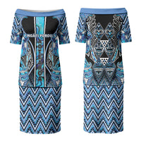 Aotearoa Ngati Porou Couples Matching Puletasi and Hawaiian Shirt Maori Light Blue Tribal Paua Shell Pattern DT05 - Polynesian Pride