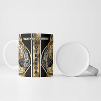 Aotearoa Waikato Tainui Ceramic Mug Maori Light Gold Tribal Paua Shell Pattern DT05 - Polynesian Pride