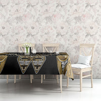 Aotearoa Waikato Tainui Tablecloth Maori Light Gold Tribal Paua Shell Pattern DT05 - Polynesian Pride