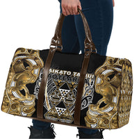 Aotearoa Waikato Tainui Travel Bag Maori Light Gold Tribal Paua Shell Pattern DT05 - Polynesian Pride