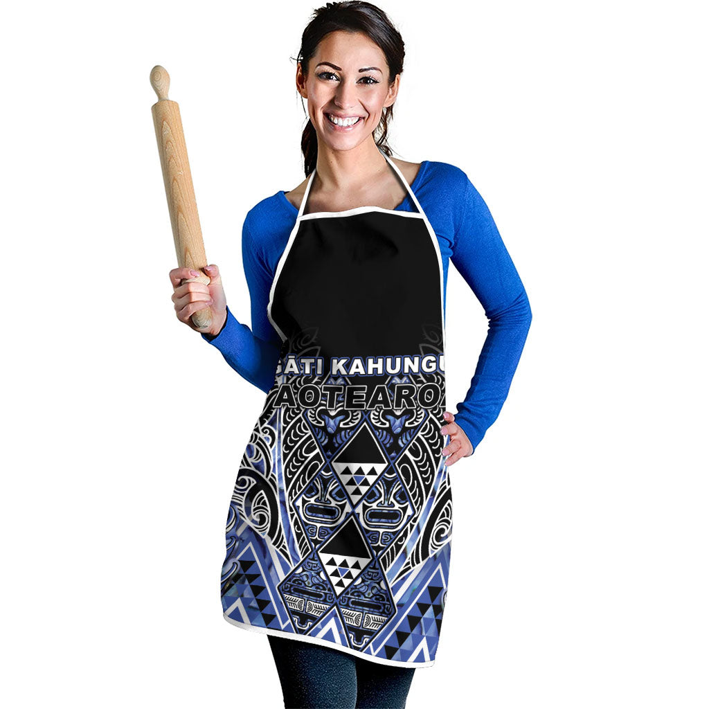 Aotearoa Ngati Kahungunu Apron Maori Tribal Blue Paua Shell Pattern DT05 - Polynesian Pride