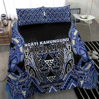 Aotearoa Ngati Kahungunu Bedding Set Maori Tribal Blue Paua Shell Pattern DT05 - Polynesian Pride