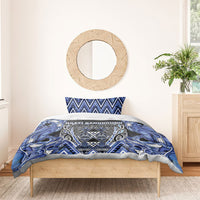 Aotearoa Ngati Kahungunu Bedding Set Maori Tribal Blue Paua Shell Pattern DT05 - Polynesian Pride