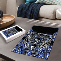 Aotearoa Ngati Kahungunu Puzzle Maori Tribal Blue Paua Shell Pattern DT05 - Polynesian Pride
