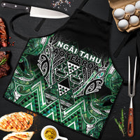 Aotearoa Ngai Tahu Apron Maori Tribal Dark Green Paua Shell Pattern DT05 Green - Polynesian Pride