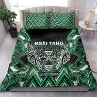 Aotearoa Ngai Tahu Bedding Set Maori Tribal Dark Green Paua Shell Pattern DT05 - Polynesian Pride