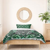 Aotearoa Ngai Tahu Bedding Set Maori Tribal Dark Green Paua Shell Pattern DT05 - Polynesian Pride