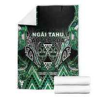 Aotearoa Ngai Tahu Blanket Maori Tribal Dark Green Paua Shell Pattern DT05 - Polynesian Pride