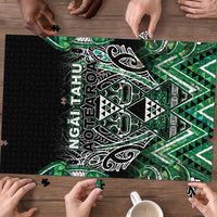 Aotearoa Ngai Tahu Puzzle Maori Tribal Dark Green Paua Shell Pattern DT05 - Polynesian Pride