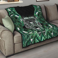 Aotearoa Ngai Tahu Quilt Maori Tribal Dark Green Paua Shell Pattern DT05 - Polynesian Pride