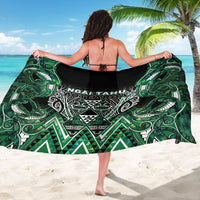 Aotearoa Ngai Tahu Sarong Maori Tribal Dark Green Paua Shell Pattern DT05 - Polynesian Pride