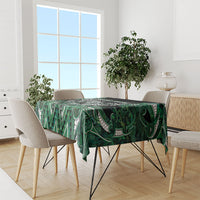 Aotearoa Ngai Tahu Tablecloth Maori Tribal Dark Green Paua Shell Pattern DT05 - Polynesian Pride