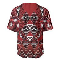 Aotearoa Te Arawa Baseball Jersey Maori Tribal Dark Red Paua Shell Pattern DT05 - Polynesian Pride