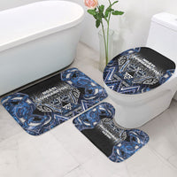 Aotearoa Tuwharetoa Bathroom Set Maori Tribal Navy Paua Shell Pattern DT05 - Polynesian Pride