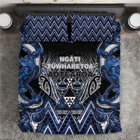 Aotearoa Tuwharetoa Bedding Set Maori Tribal Navy Paua Shell Pattern DT05 Navy - Polynesian Pride