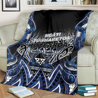 Aotearoa Tuwharetoa Blanket Maori Tribal Navy Paua Shell Pattern DT05 - Polynesian Pride