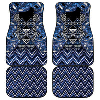 Aotearoa Tuwharetoa Car Mats Maori Tribal Navy Paua Shell Pattern DT05 - Polynesian Pride