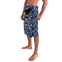 Aotearoa Tuwharetoa Lavalava Maori Tribal Navy Paua Shell Pattern DT05 - Polynesian Pride