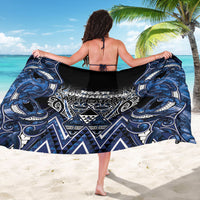 Aotearoa Tuwharetoa Sarong Maori Tribal Navy Paua Shell Pattern DT05 - Polynesian Pride