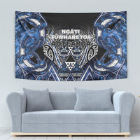 Aotearoa Tuwharetoa Tapestry Maori Tribal Navy Paua Shell Pattern DT05 - Polynesian Pride