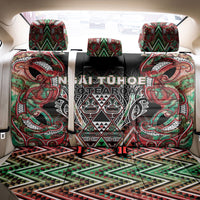 Aotearoa Ngai Tuhoe Back Car Seat Cover Maori Tribal Red And Green Paua Shell Pattern DT05 - Polynesian Pride