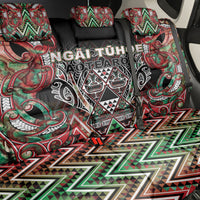 Aotearoa Ngai Tuhoe Back Car Seat Cover Maori Tribal Red And Green Paua Shell Pattern DT05 - Polynesian Pride