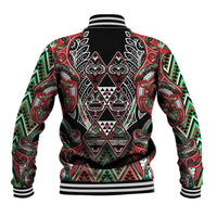 Aotearoa Ngai Tuhoe Baseball Jacket Maori Tribal Red And Green Paua Shell Pattern DT05 - Polynesian Pride