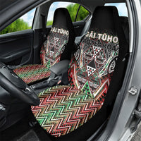 Aotearoa Ngai Tuhoe Car Seat Cover Maori Tribal Red And Green Paua Shell Pattern DT05 - Polynesian Pride