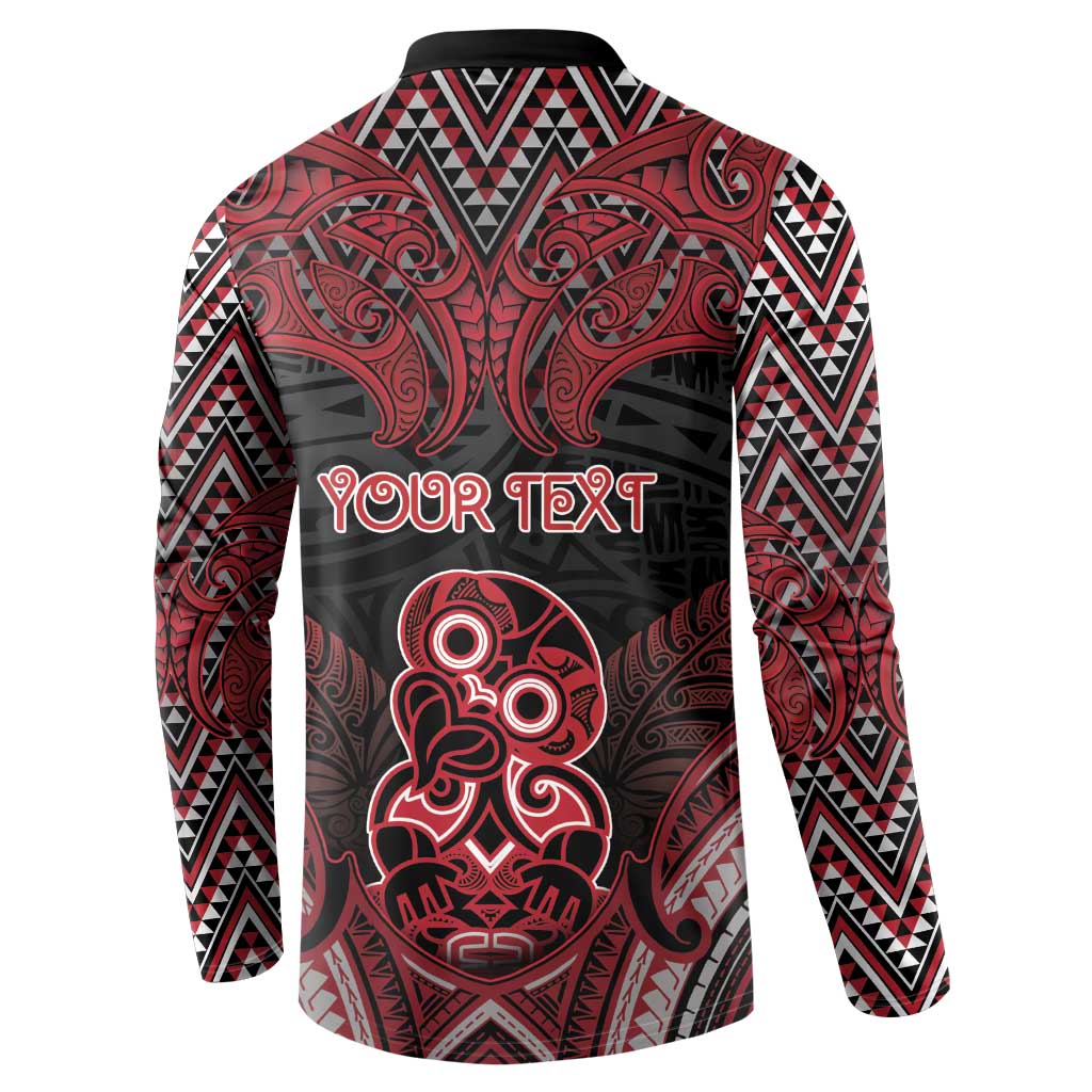 Personalised New Zealand Waitangi Day Button Sweatshirt Te Tiriti O Waitangi 1840 - Polynesian Pride