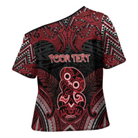 Personalised New Zealand Waitangi Day Cross Shoulder Shirt Te Tiriti O Waitangi 1840 - Polynesian Pride