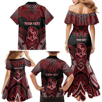 Personalised New Zealand Waitangi Day Family Matching Mermaid Dress and Hawaiian Shirt Te Tiriti O Waitangi 1840 DT05 - Polynesian Pride