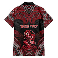 Personalised New Zealand Waitangi Day Family Matching Off The Shoulder Long Sleeve Dress and Hawaiian Shirt Te Tiriti O Waitangi 1840 DT05 - Polynesian Pride