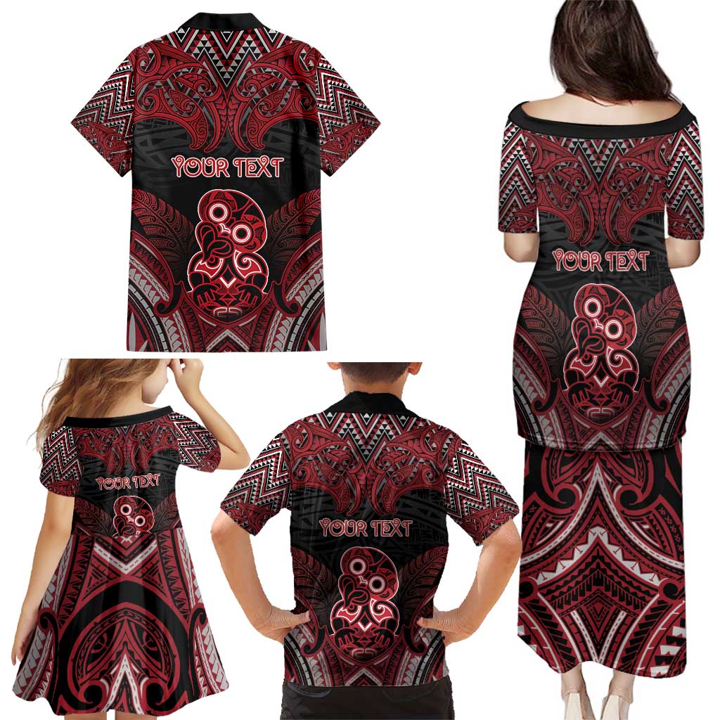 Personalised New Zealand Waitangi Day Family Matching Puletasi and Hawaiian Shirt Te Tiriti O Waitangi 1840 DT05 - Polynesian Pride