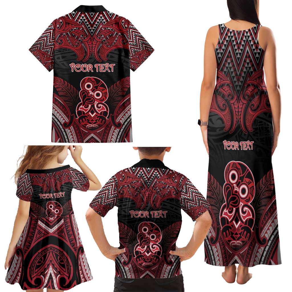 Personalised New Zealand Waitangi Day Family Matching Tank Maxi Dress and Hawaiian Shirt Te Tiriti O Waitangi 1840 DT05 - Polynesian Pride