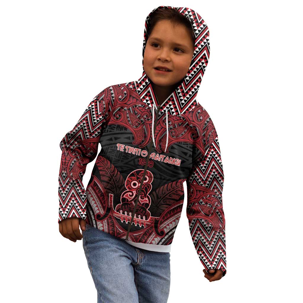Personalised New Zealand Waitangi Day Kid Hoodie Te Tiriti O Waitangi 1840 - Polynesian Pride