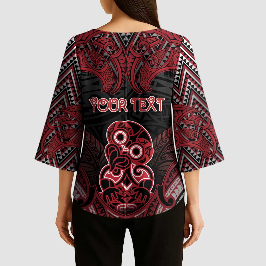 Personalised New Zealand Waitangi Day Kimono Sleeve Blouse Te Tiriti O Waitangi 1840 - Polynesian Pride