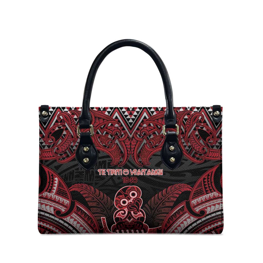 New Zealand Waitangi Day Leather Bag Te Tiriti O Waitangi 1840 - Polynesian Pride