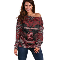 Personalised New Zealand Waitangi Day Off Shoulder Sweater Te Tiriti O Waitangi 1840 - Polynesian Pride