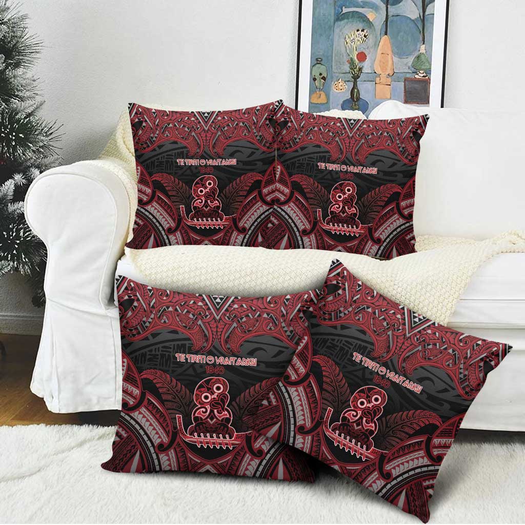 New Zealand Waitangi Day Pillow Cover Te Tiriti O Waitangi 1840 - Polynesian Pride