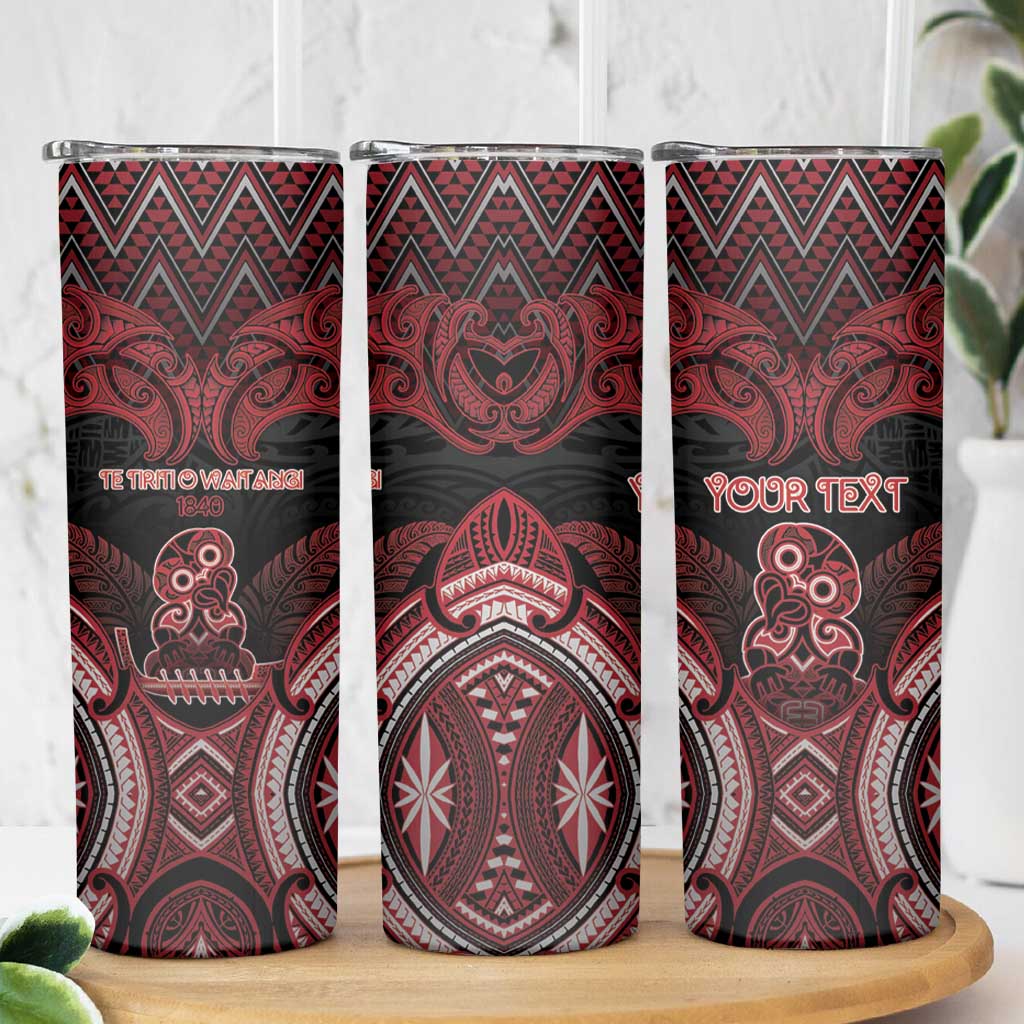 Personalised New Zealand Waitangi Day Skinny Tumbler Te Tiriti O Waitangi 1840 DT05 - Polynesian Pride