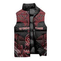 Personalised New Zealand Waitangi Day Sleeveless Puffer Jacket Te Tiriti O Waitangi 1840 - Polynesian Pride