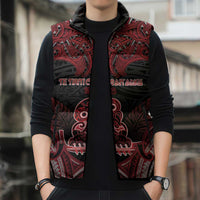 Personalised New Zealand Waitangi Day Sleeveless Puffer Jacket Te Tiriti O Waitangi 1840 - Polynesian Pride