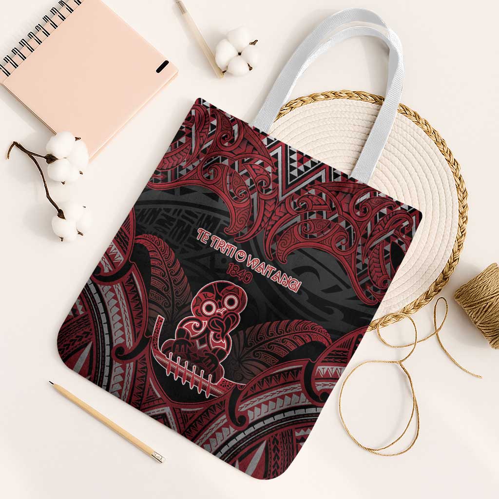New Zealand Waitangi Day Tote Bag Te Tiriti O Waitangi 1840 - Polynesian Pride
